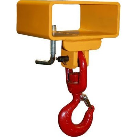 CALDWELL GROUP. Lif-Truc Fork Lift Beam, Single Fork, Single Swivel Hook, 3000Lb., 4-1/2in Dim A Size 5S-1 1/2-4